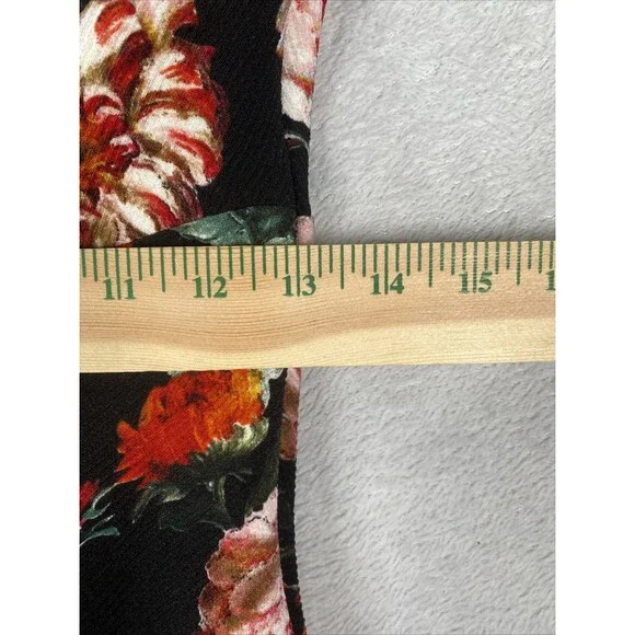 Anthropologie Foxiedox Midi Dress Size XS Autumnal Black Lace Vintage Floral - Picture 5 of 7